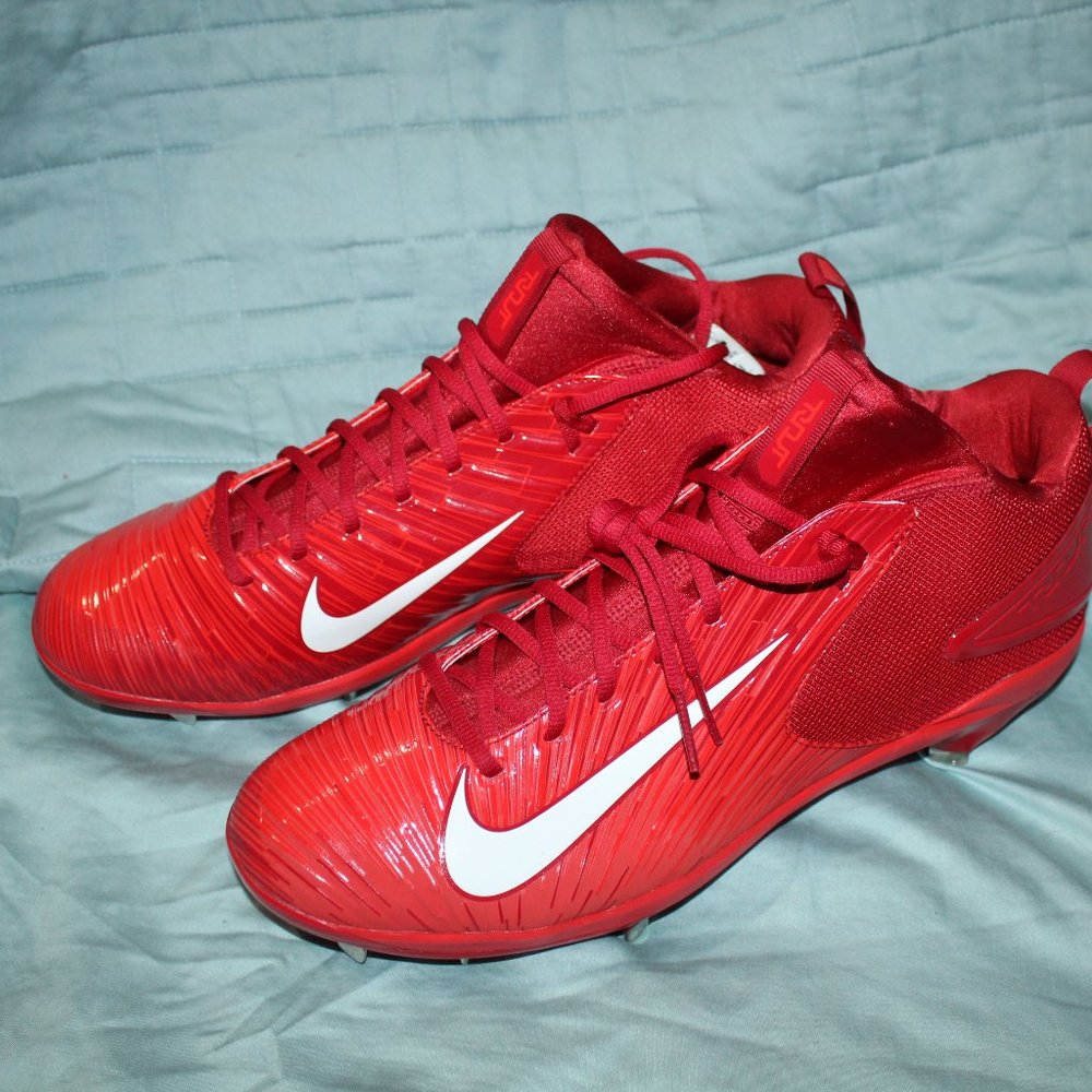 Mike Trout Cleats Red Size 15 New Never worn NIKE MAX AIR